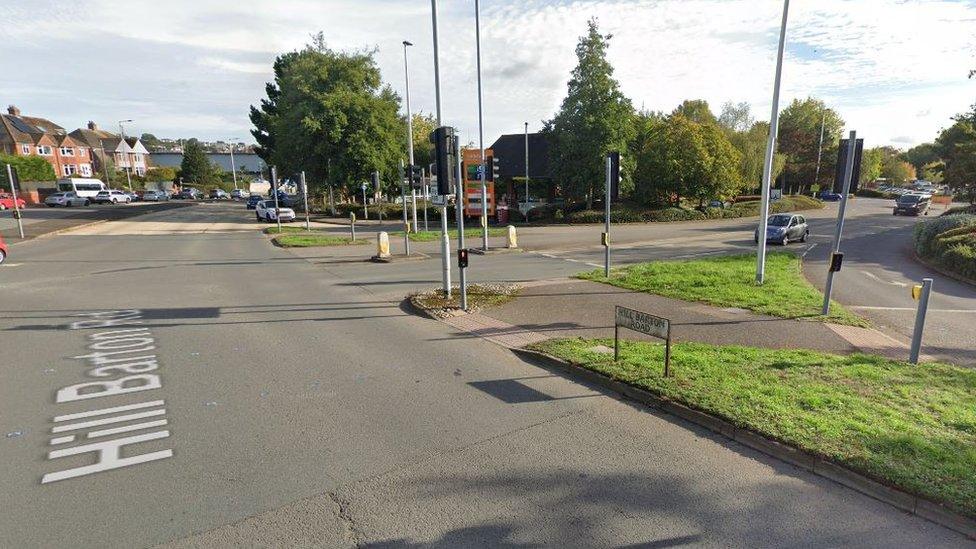 The Sainsbury's supermarket on Hill Barton Road