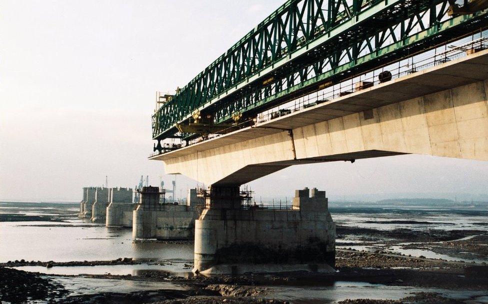 Bridge being built