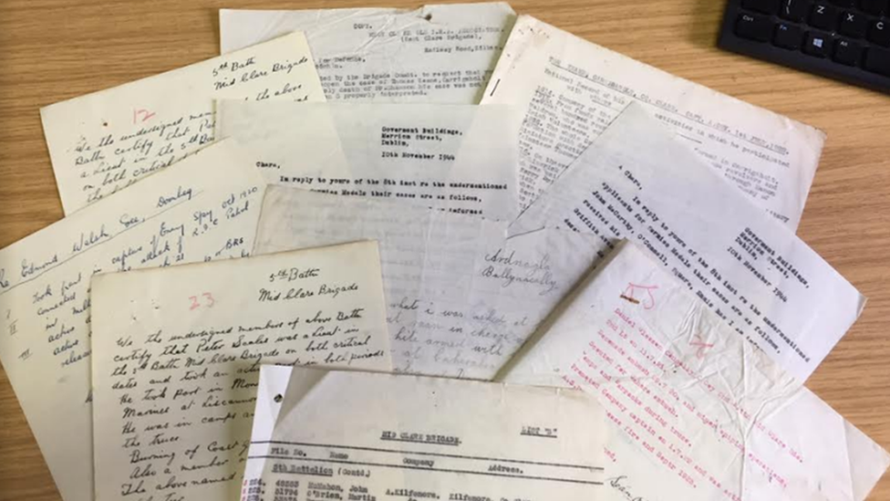 Just some of more than 2,000 documents IRA documents found in the attic