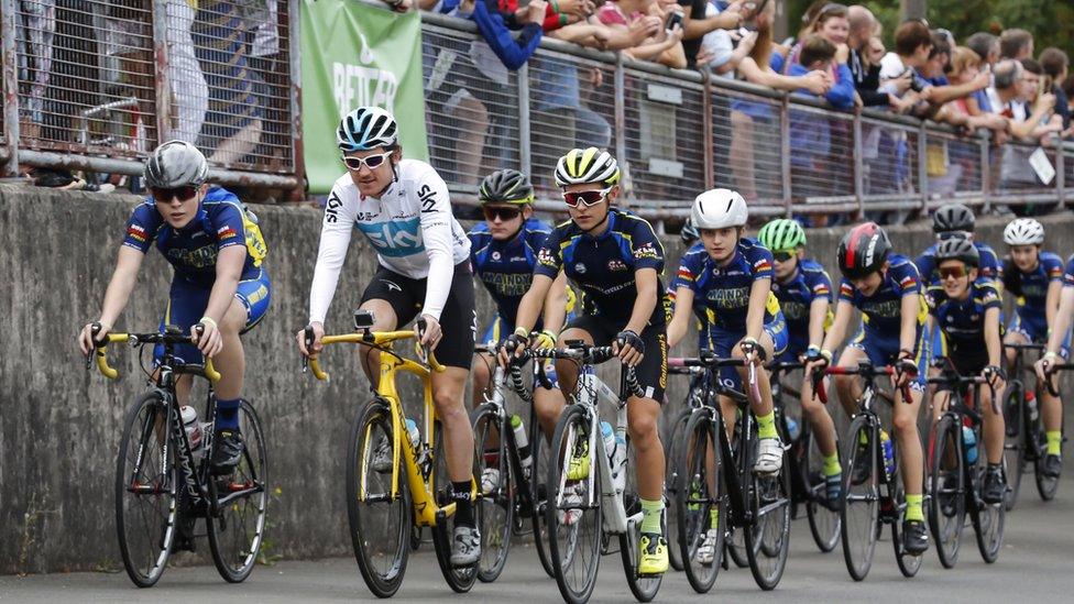 Geraint Thomas at Maindy in Cardiff