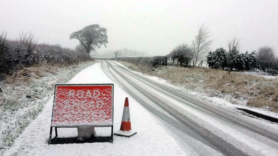 Road closed sign