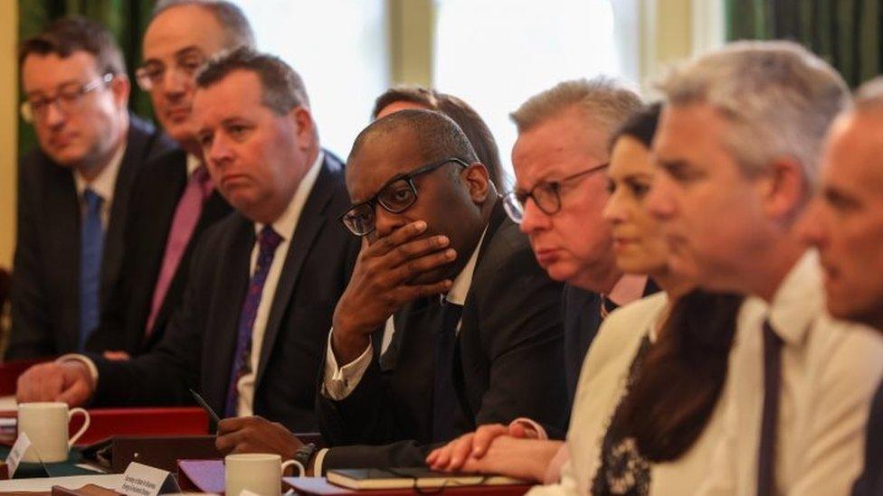 Kwasi Kwarteng at cabinet meeting