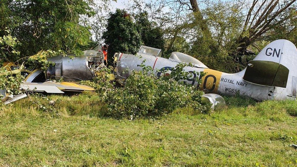 Crashed Hawker Sea Fury