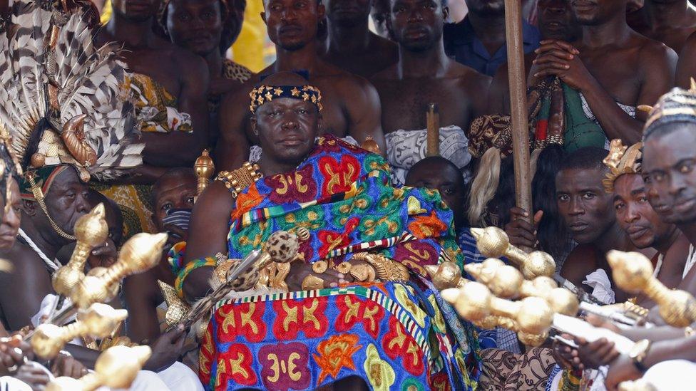 Otumfuo Osei Tutu II at Manhiya Palace