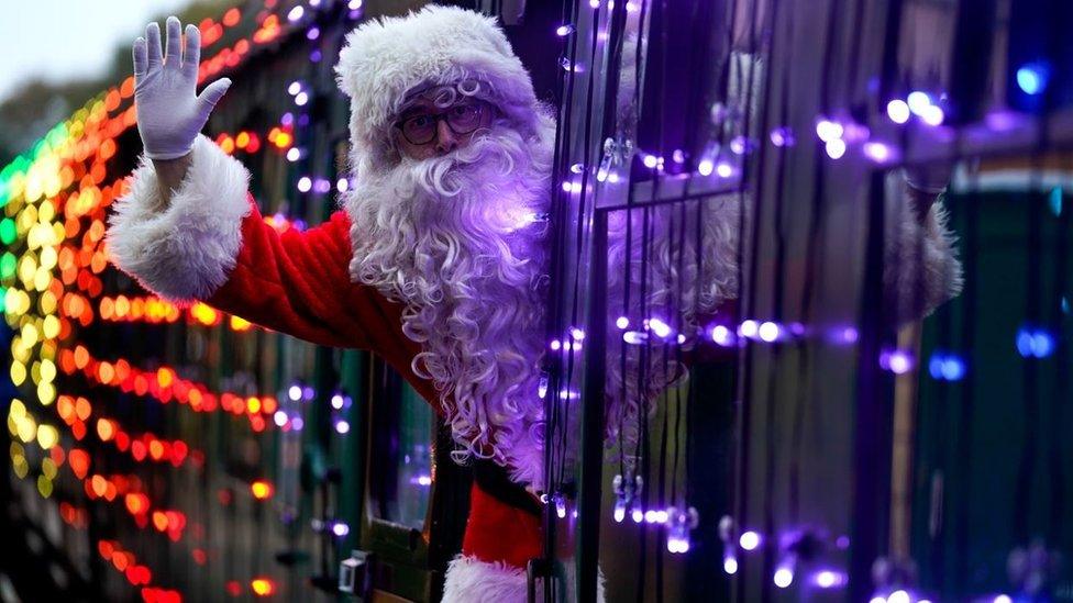 Santa on Watercress Line train