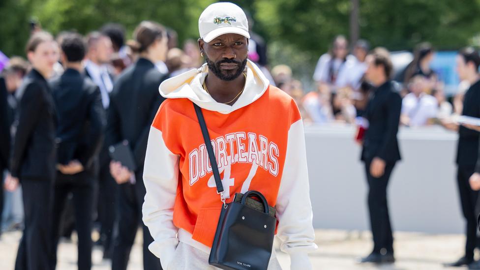 Amoako Boafo in fashionable sportswear in Paris, France - June 2023