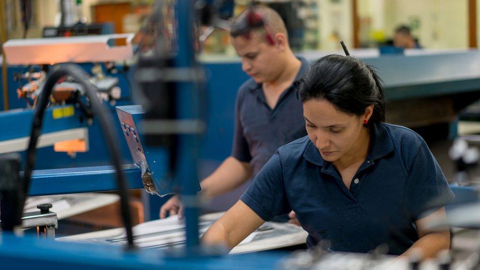 People working in a factory