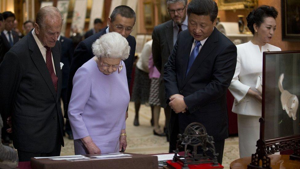 Duke of Edinburgh, Queen and President Xi of China