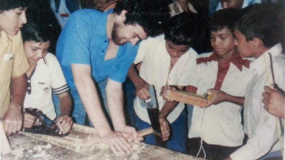 Mr Kaine learned Spanish working with Jesuit missionaries who ran a Catholic school in Honduras