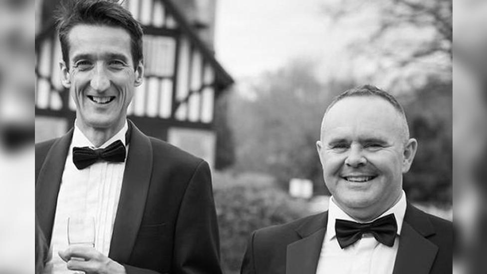 Rob Walker and Martyn Settle at a friend's wedding