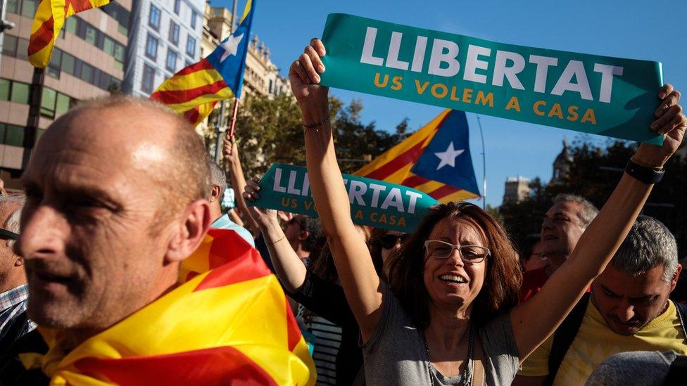 Catalan protesters