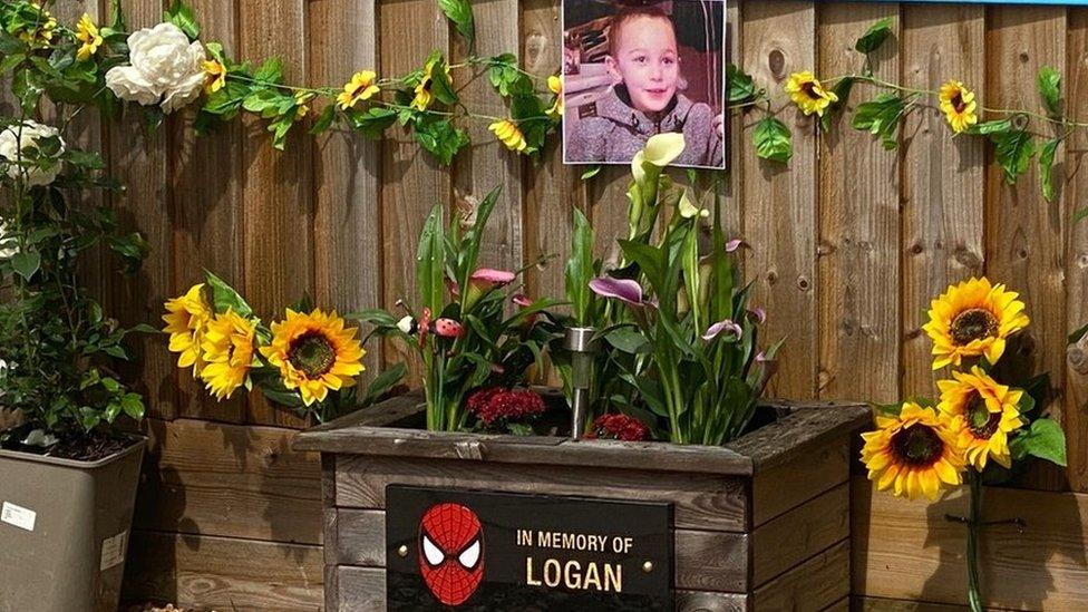 Part of the garden dedicated to Logan