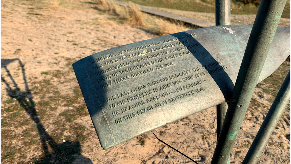 Paddle memorial at Sizewell