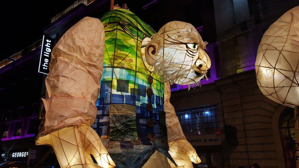 A lantern in the Light Night parade