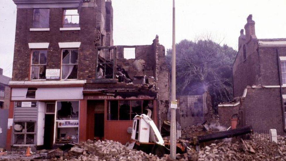 The aftermath of the Handsworth riot.