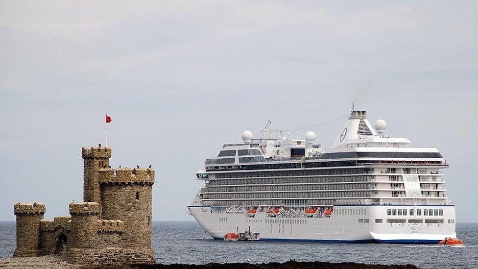 Cruise Ship visiting the Isle of Man