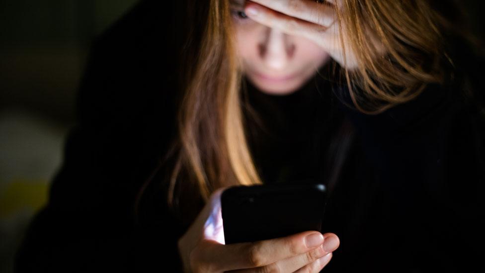 Woman on phone