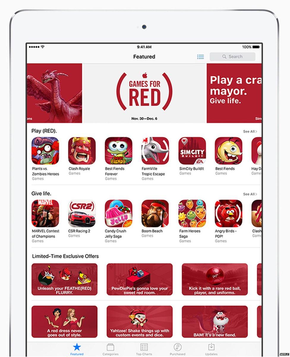 Games turning red in the Apple store