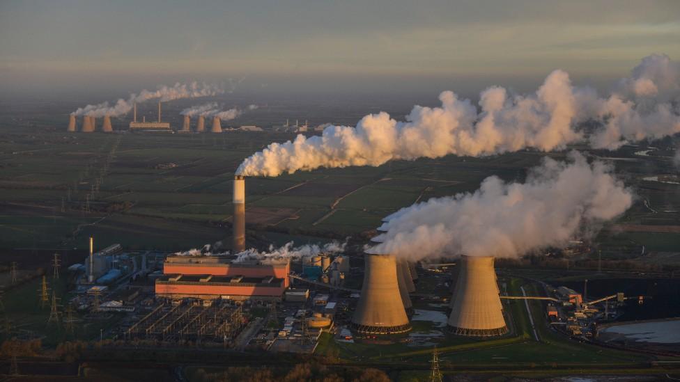 Cottam (foreground) with West Burton Power Station