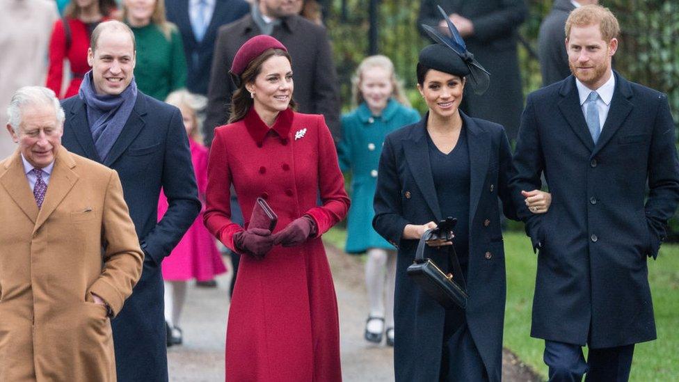 Prince Charles, Prince William, Duchess Catherine, Duchess Meghan and Prince Harry