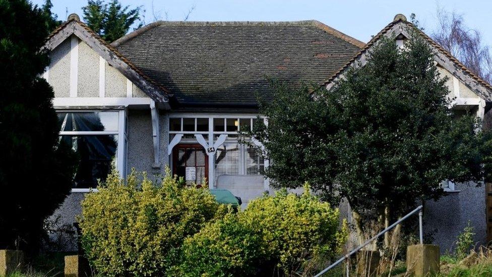 A view of the house in Erith, Kent, which is being searched by police officers in relation to the missing former Eastenders actress Sian Blake
