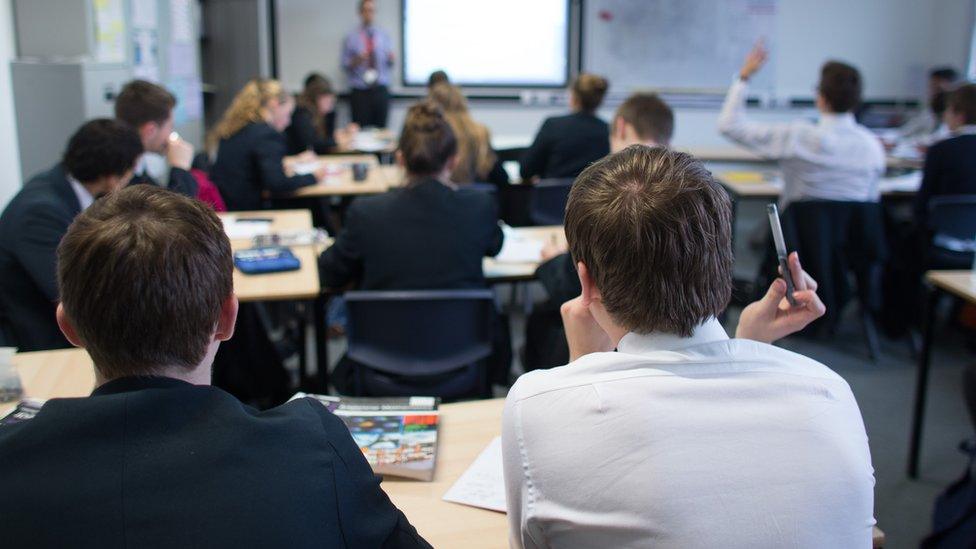 Pupils in a classroom