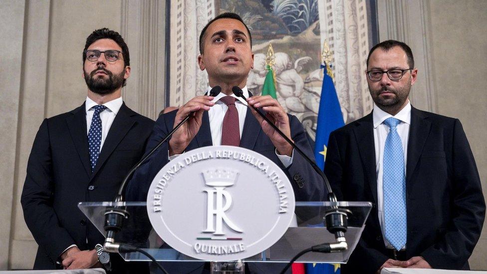 Italian Deputy Premier, Labour Minister and Five Star Movement (M5S) leader Luigi Di Maio Luigi Di Maio