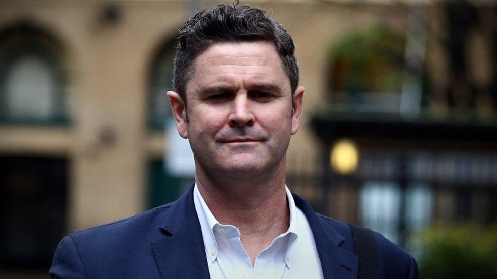 Chris Cairns outside court on 24 November