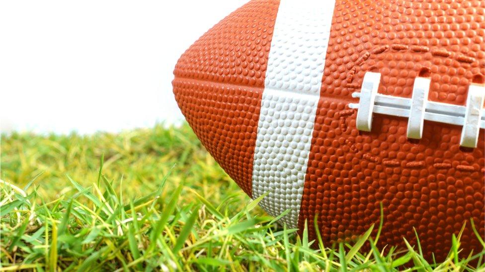 Stock image of an American football