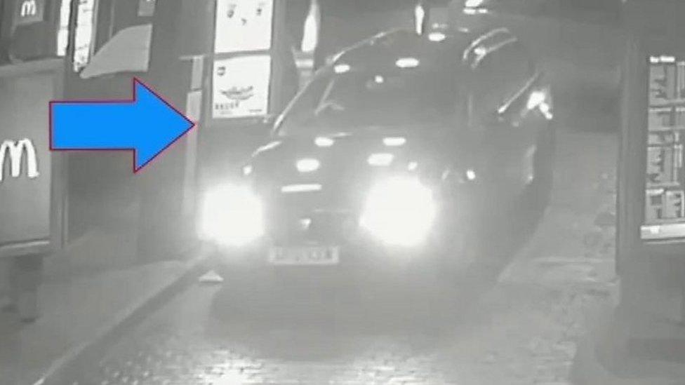 CCTV image of Wayne Couzens car at a McDonald's drive-through