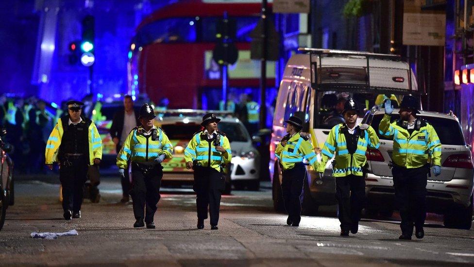 Police at London Bridge