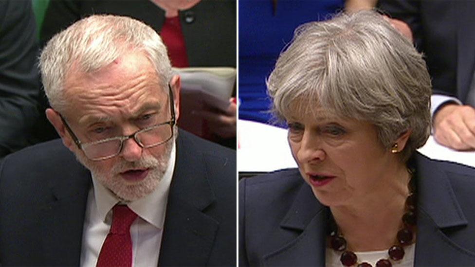 Jeremy Corbyn and Theresa May