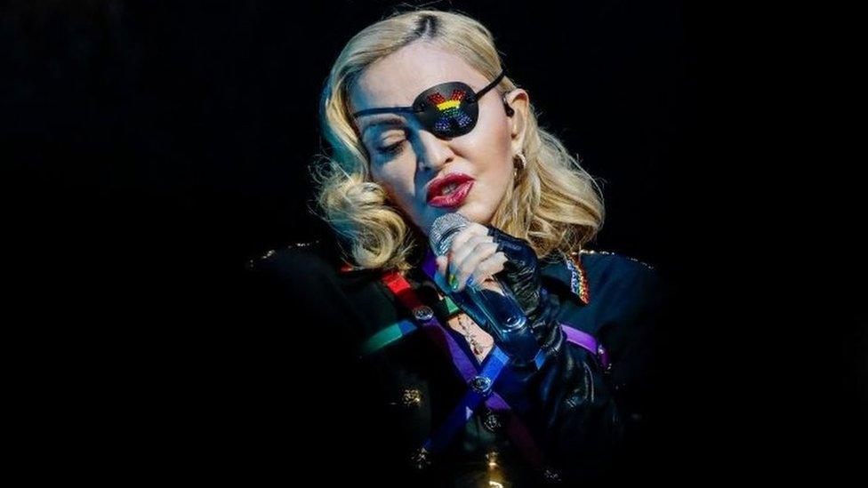 Madonna performing in New York