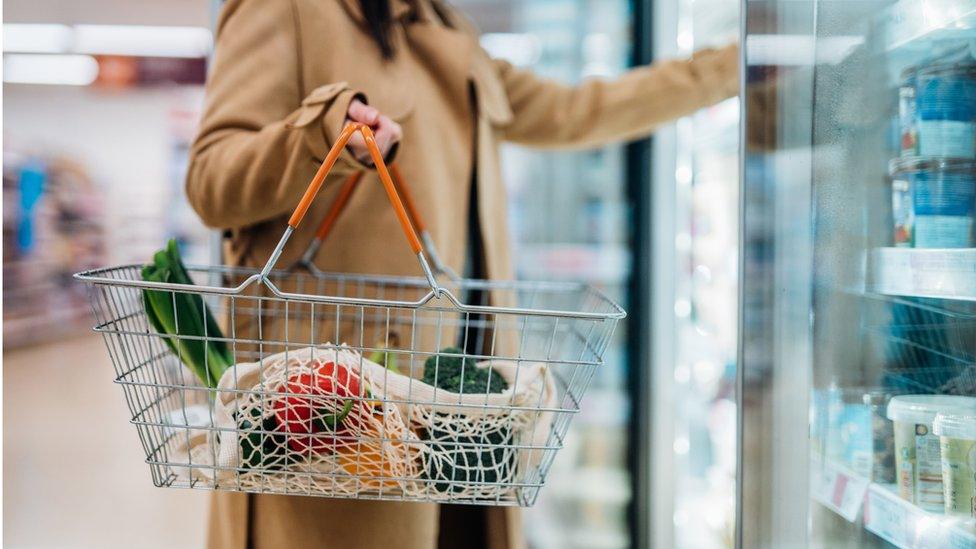 Woman with shopping basket