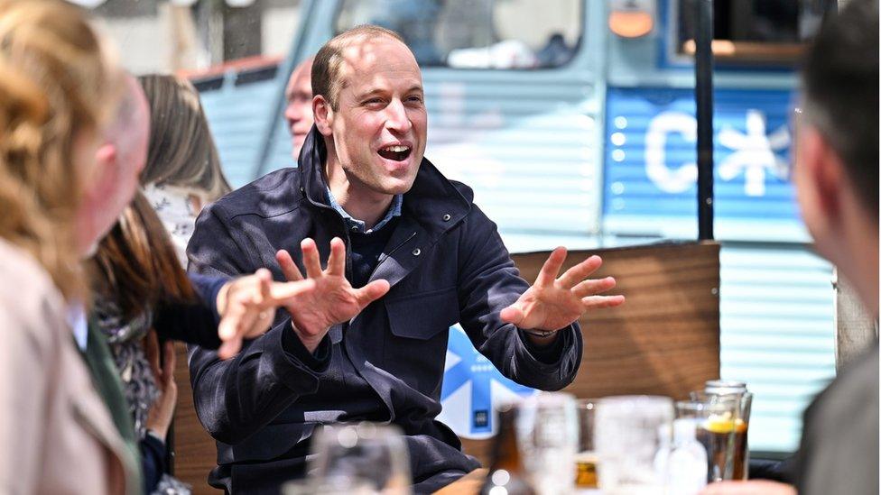 Prince William meets with emergency responders at the Cold Town House in the Grassmarket