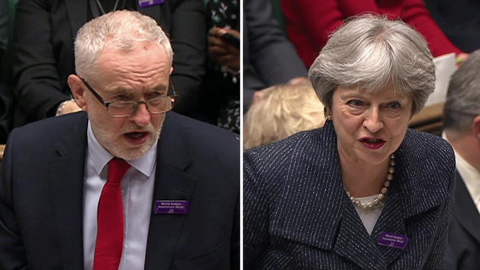 Jeremy Corbyn and Theresa May