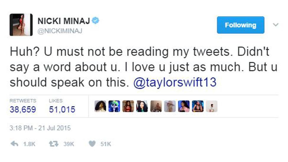 Nicki Minaj tweet