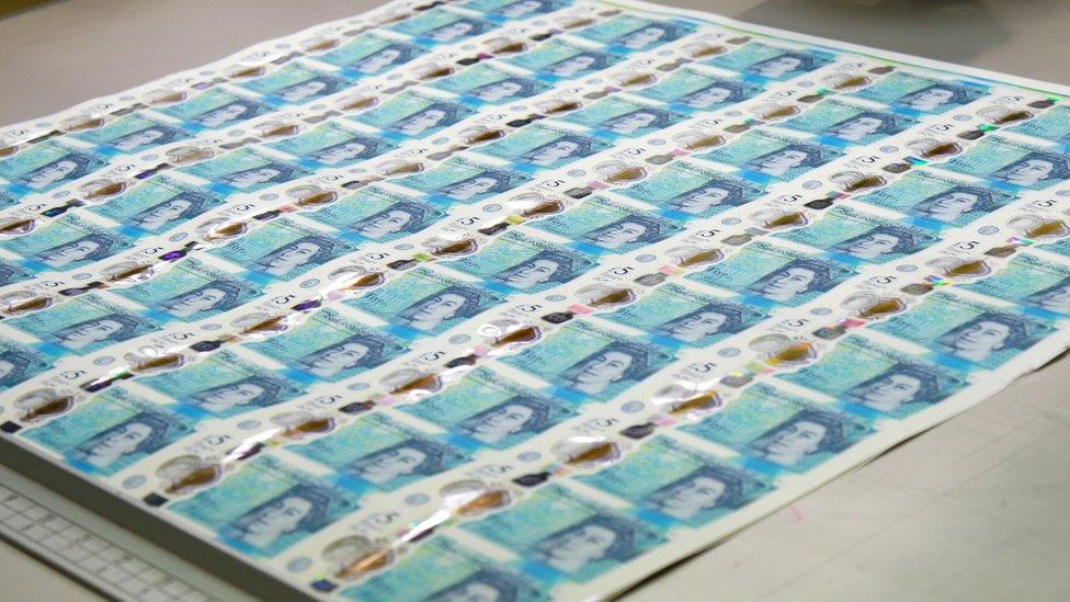 New £5 notes being printed