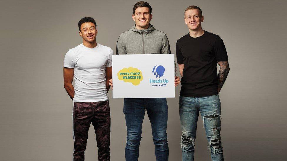 Jesse Lingard, Harry Maguire and Jordan Pickford