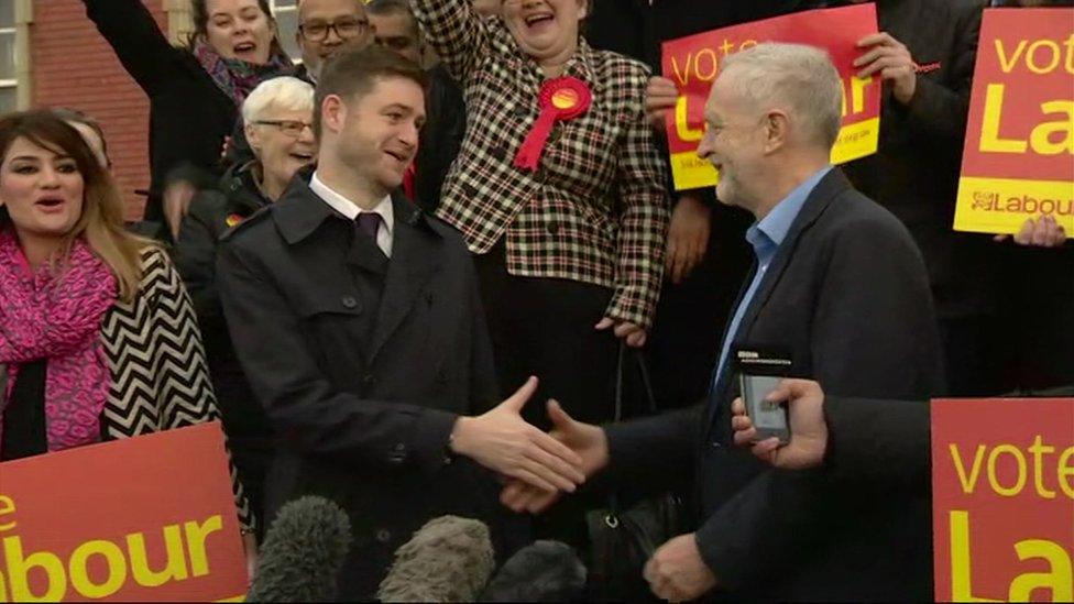 Jim McMahon and Jeremy Corbyn