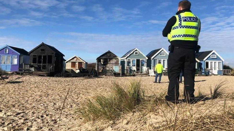 Mudeford Beach huts