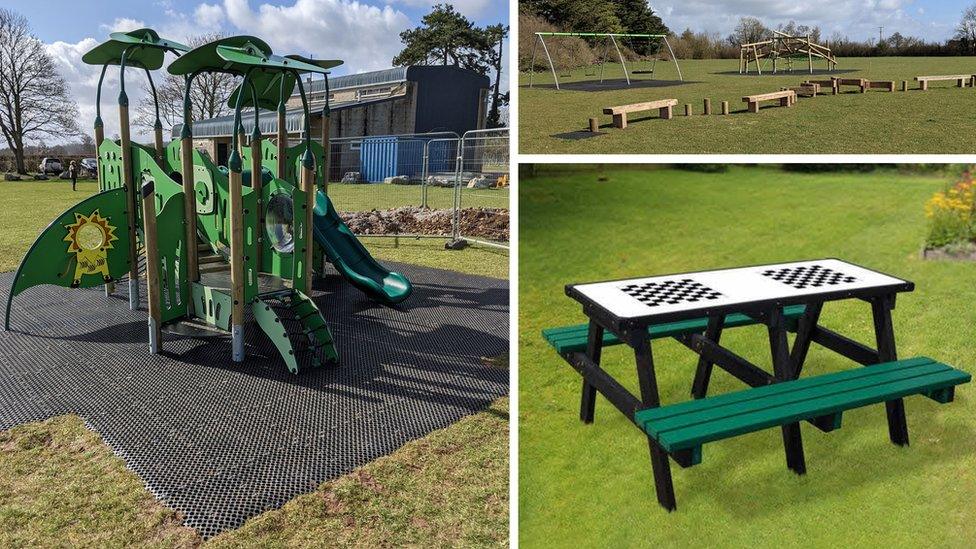 The play equipment at The Charltons in Somerset