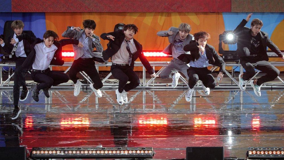 BTS performing