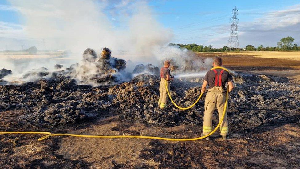 Haystack fire