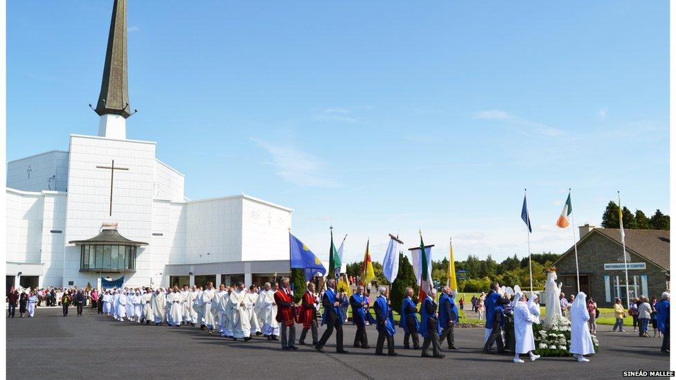 Rosary procession at Knock