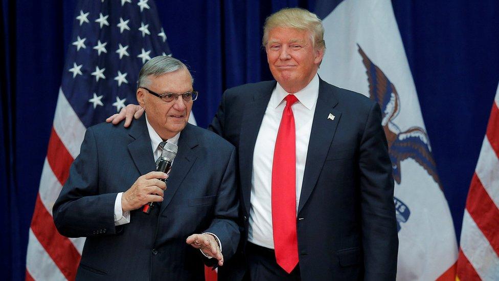 Joe Arpaio and President Donald Trump