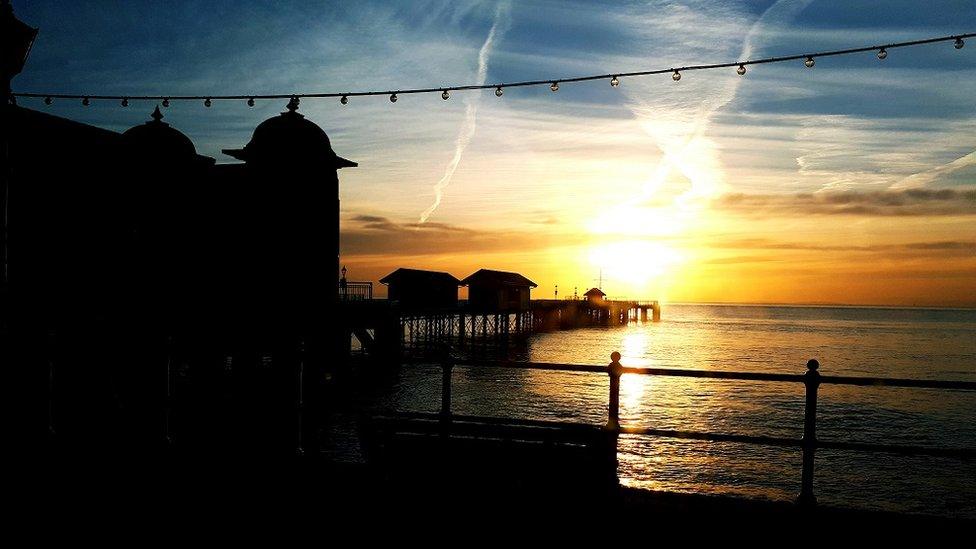 Penarth Pier at sunrise