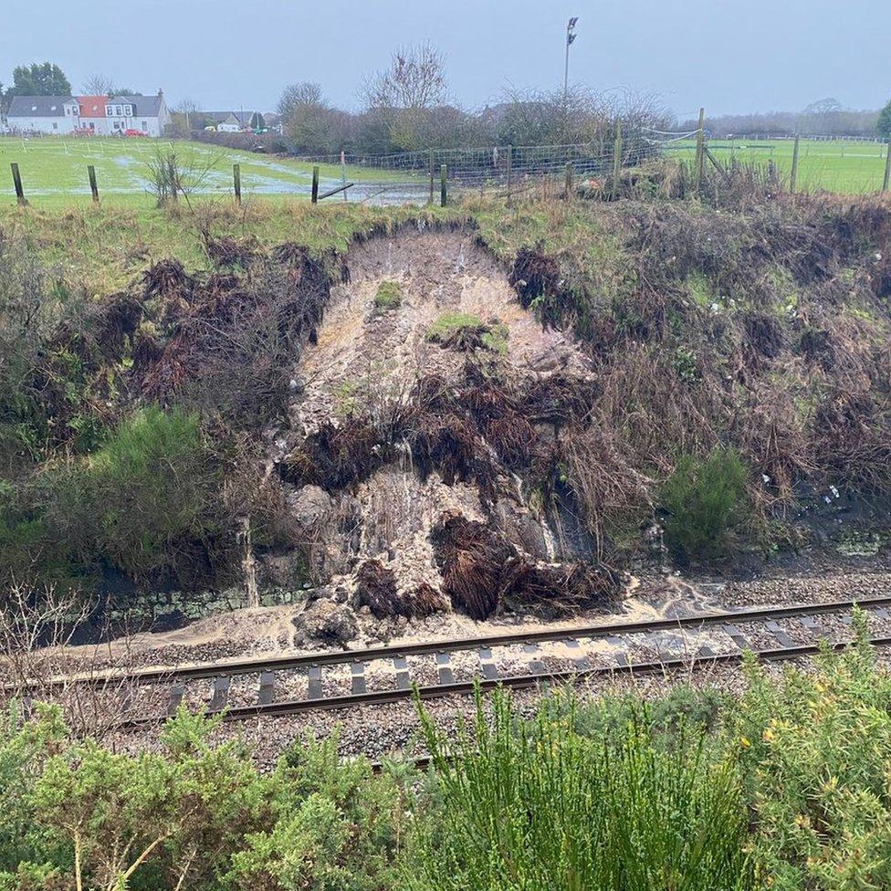 Landslip at Markinch