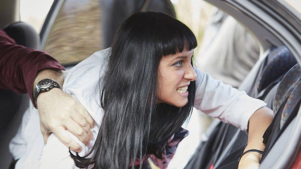 Actress Jessica Falkholt in a Home and Away scene