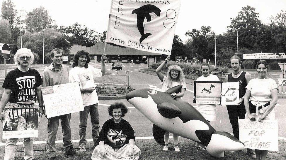 Margaux Dodds protesting